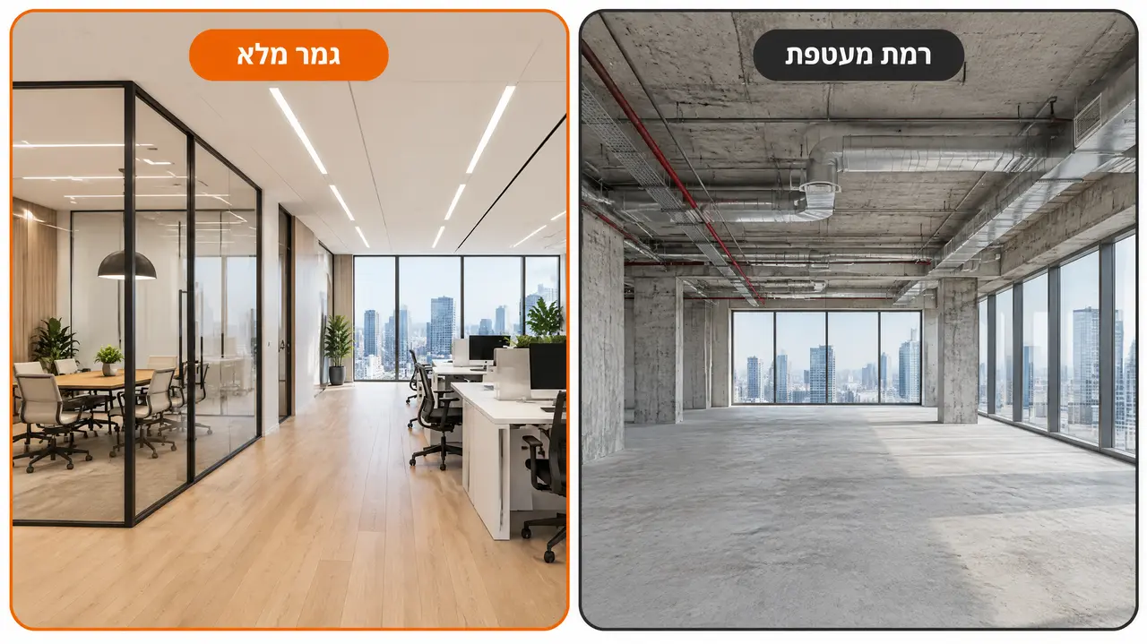 רמת גמר מול שטח מעטפת
